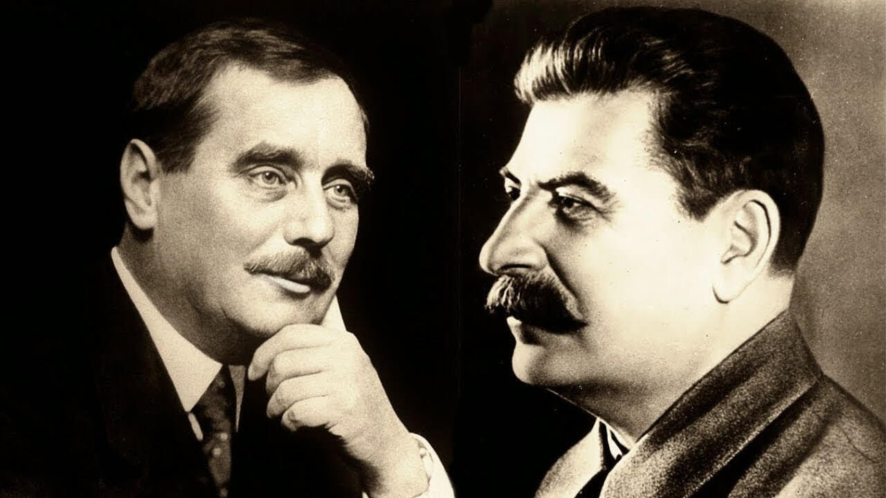 Иосиф Сталин и Герберт Уэллс в 1934 году.
